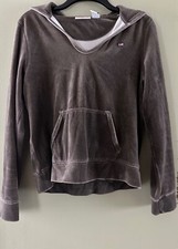 Polo Ralph Lauren Gray Velour Hoodie Sweatshirt Size Large