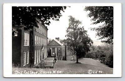 RPPC Davis & Elkins College Elkins Wist Virginia Real Photo P876