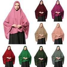 Muslim Women Prayer Dress Long Scarf Hijab Arabic Islamic Large Overhead Clothes