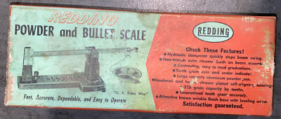 Vintage Redding Powder and Bullet Scale with Hydraulic Dampener | eBay