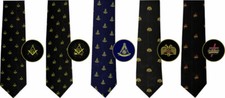 NEW Black Dress Tie Masonic Past Master Knight Templar Scottish Rite