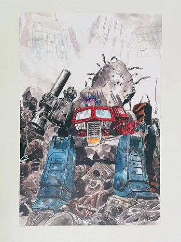 Dustin Nguyen Signed Art Poster Print Transformers Optimus Prime 18 x 12