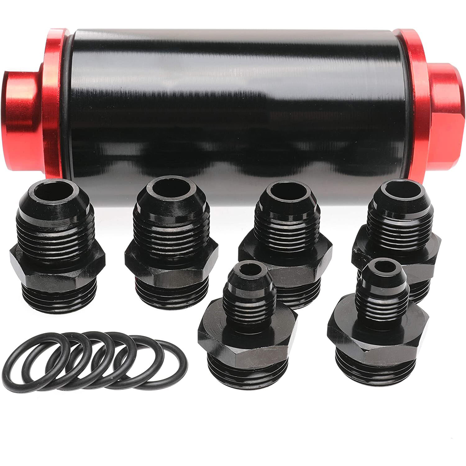 58MM AN6 AN8 AN10 Inline Fuel Filter High Flow 100 Micron Cleanable ...