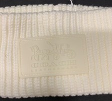 Coach Cable Knit Winter Headband Ear Warmer One Size Ivory Color Retail 50.00