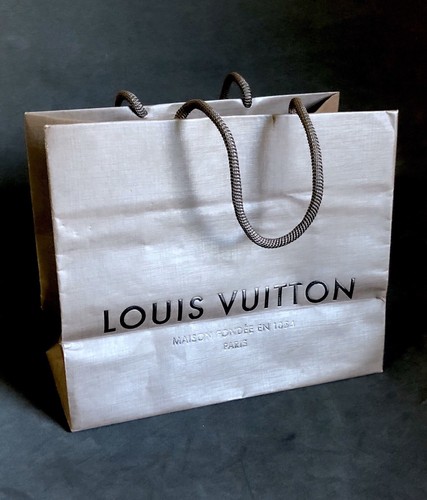 LOUIS VUITTON SHOPPER BORSA di CARTA, BUSTA SACCHETTO 25x35x11 GIFT BAG EUR  8,00 - PicClick IT
