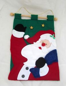 Santa-Garden-Patio-Flag-Banner-Sign-Wall-Hanging-Door-Christmas-Holiday-Decor