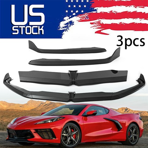 Front Bumper Lip Splitter Diffuser Style For 2020 Chevrolet Corvette C8 Z51 - Picture 1 of 12