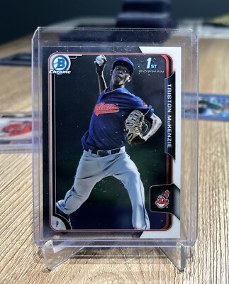 2015 BOWMAN CHROME 1ST TRISTON MCKENZIE INDIANS ROOKIE CARD RC #96 GUARDIANS