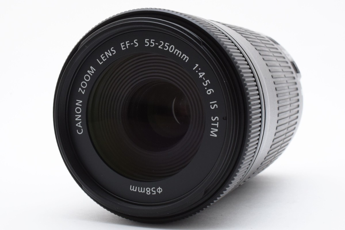 N MINT] Canon EF-S 55-250mm f/4-5.6 IS STM AF ZOOM Lens Black From