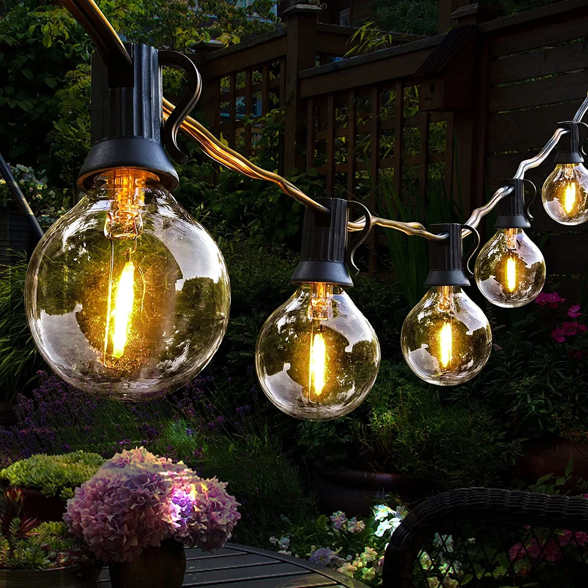 100Ft Outdoor String Lights Waterproof Patio Lights Shatterproof