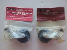 2 Pièces Roues Roulettes Pivotantes 2" NEUVES avec Écrou en T Adaptées Mécaniciens Creeper 150 Lb
