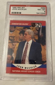 1990 Pro Set Hockey John Muckler #665 PSA 8