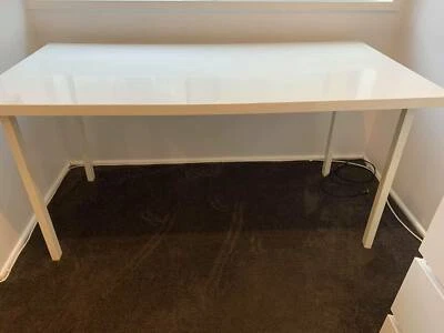 White High Gloss Ikea Desk Desks Gumtree Australia Inner
