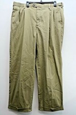 Croft  Barrow Men Pleat Front Straight Leg Folded Cuff Classic Fit Slack Pants