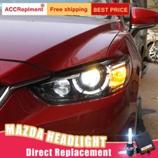 2pcs For Mazda 6 Headlights Assembly Bi-xenon Lens Projector Led Drl 2014-2015
