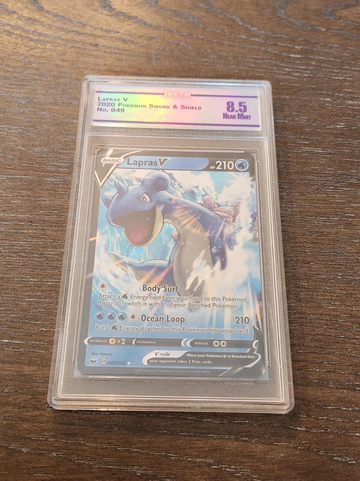 CC&G 8.5 Lapras V NM 049/202 Sword & Shield Base Set Ultra Rare Holo Pokémon
