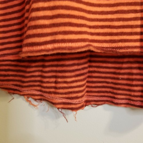 Anthropologie Pilcro Top Tank Sleeveless Muscle Shirt Orange Stripe Linen Blnd S - Picture 5 of 9