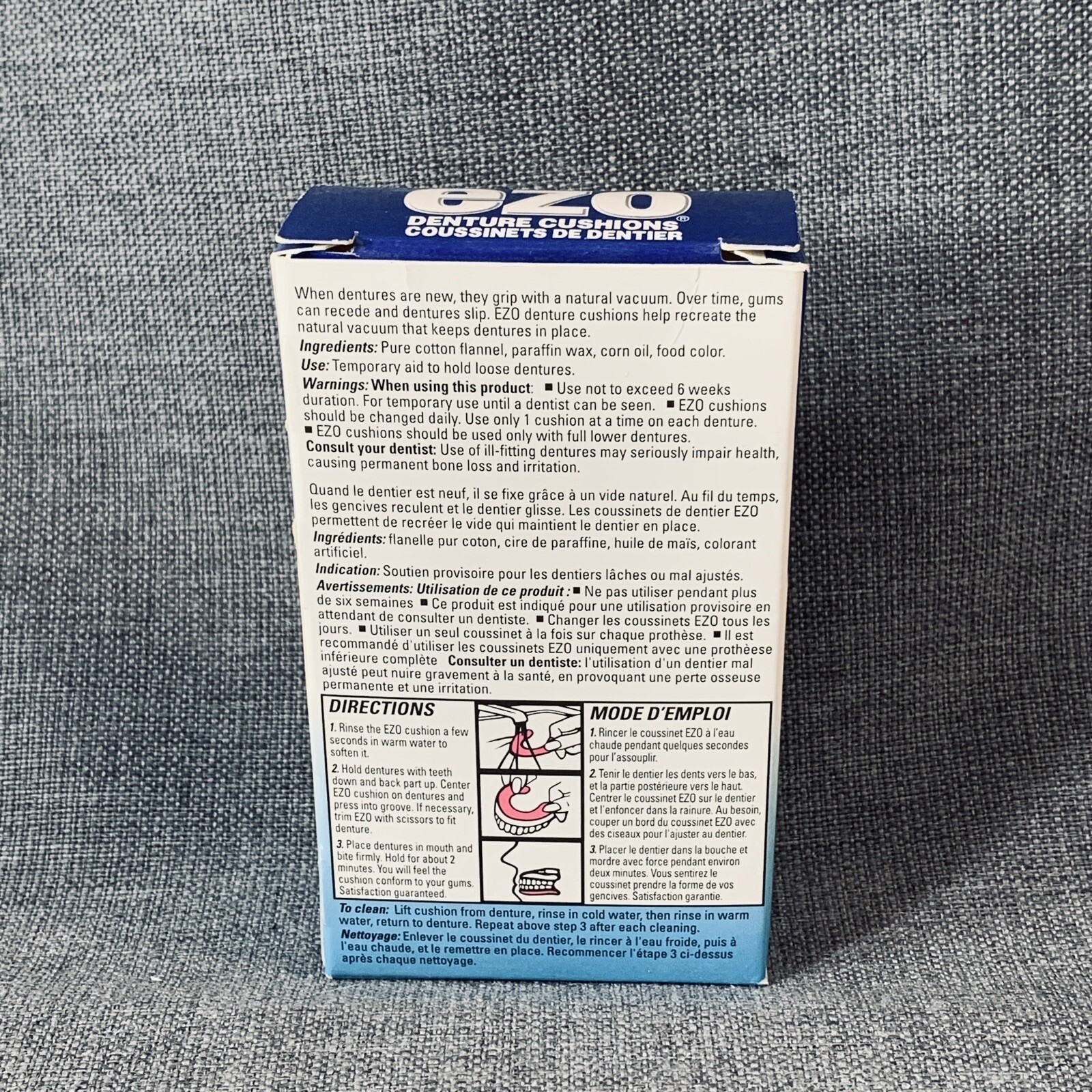 Ezo Denture Cushions Makes Old Dentures Fit New Again 15 Lower Regular Grip eBay