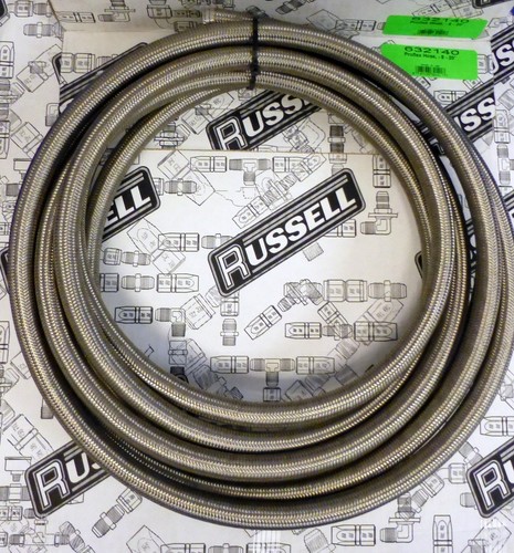 Russell 632140 ProFlex Braided Stainless Steel Hose - 8 AN 20' Fuel Oil Gas Line - Picture 3 of 3