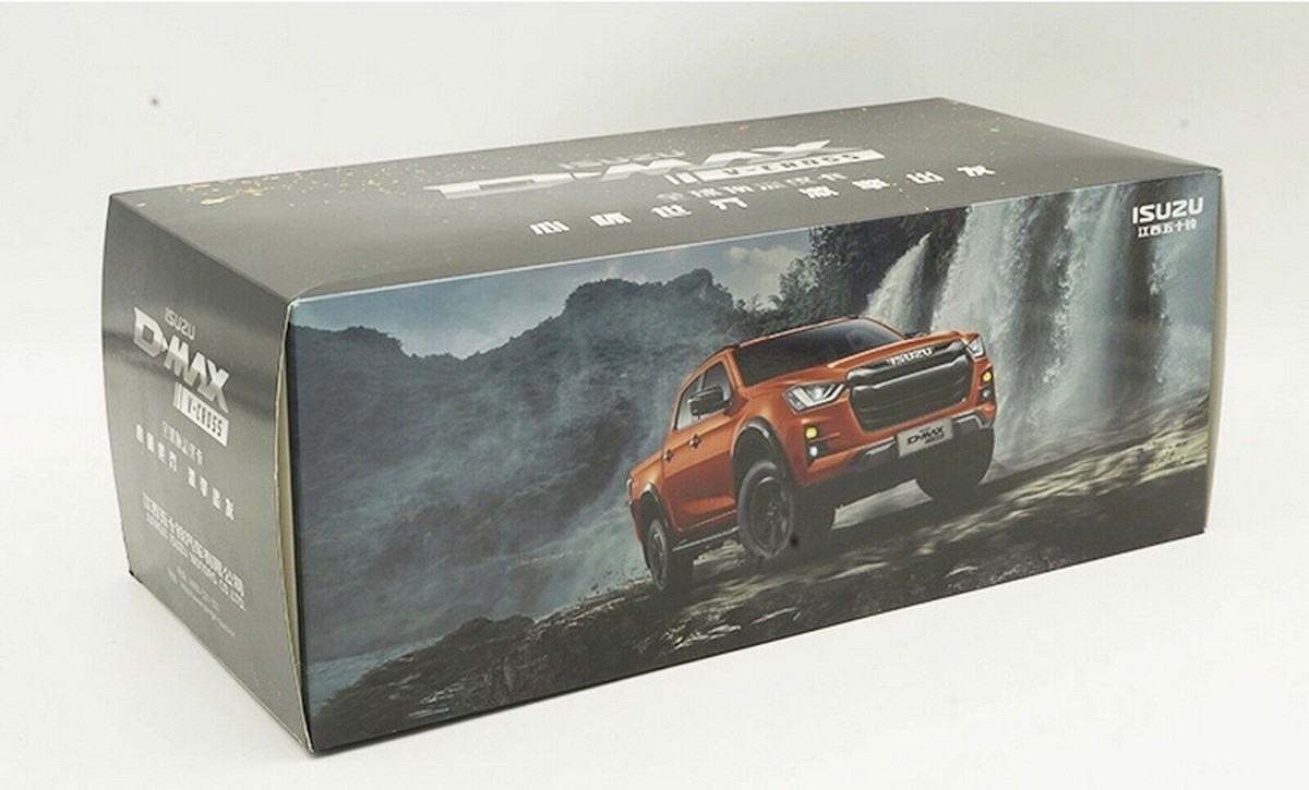 ISUZU D-MAX オレンジ 1/18ミニカー 4WD 2023 Isuzu D-Max 4X4 Pick Up Orange Open Door 1/18 DieCast Car New