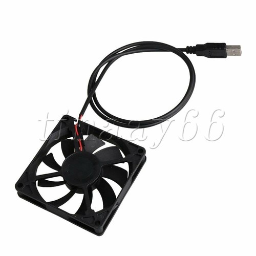 Black 80mm Computer PC Heatsink Case Cooling Fan USB 5V Power 1300rpm 8015 - Picture 3 of 12