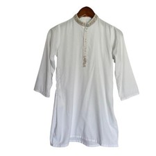Junaid Jamshed Pakistani Kid Boy Girl Embroidery White Shirt SIZE 8