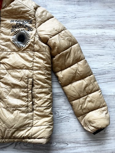 Sundance Film Festival 2020 Kenneth Cole Puffer Jacket Coat Size XS Orange Gold - Picture 16 of 21