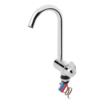 12V Einhebelmischer Wasserhahn hoher Auslauf Warm- und Kaltwasser Chrom - Bild 1 von 4