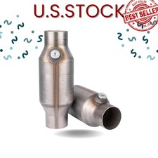 3 Inch Universal Catalytic Converter High Flow 2 Pcs With O2 Port Epa