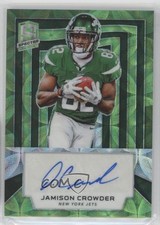 2019 Panini Spectra Signatures Neon Green Prizm 10/25 Jamison Crowder Auto 13c1