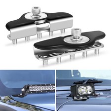 Hood Mount LED Light Pod Brackets, 2PCS Universal Light Bar Hood Mounting