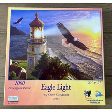 New Sealed SunsOut Eagle Light By Steve Sundram 1000 Piece Jigsaw Puzzle 20x27