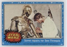 1977 Topps Star Wars C-3PO Luke Skywalker Some Repairs for See-Threepio #27 12zm