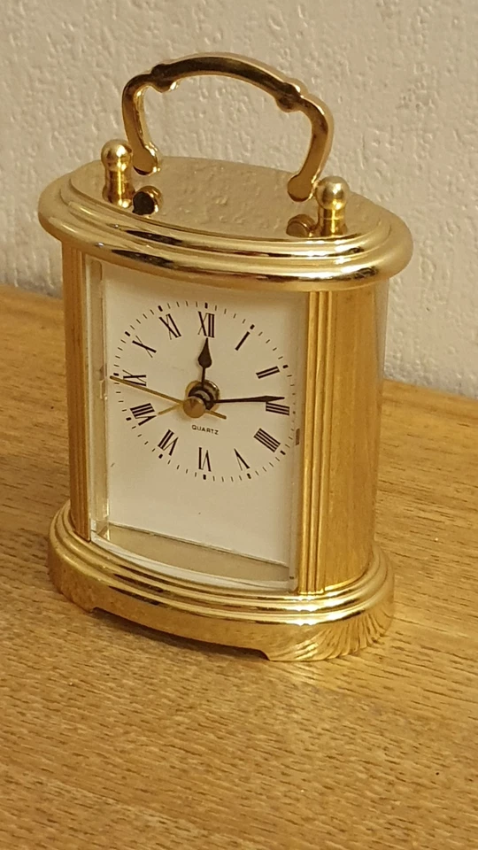 Vintage: Heavy Quartz Brass Carriage Clock, Made Japan 4RE933 Full Working Order - Image 4 of 4