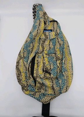 KAVU Rope Bag Original Cotton Shoulder Crossbody Sling Backpack Mod Geometric