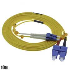 10M 33FT LC to SC Duplex Single Mode 9/125 Fiber Optic Optical Patch Cable Cord