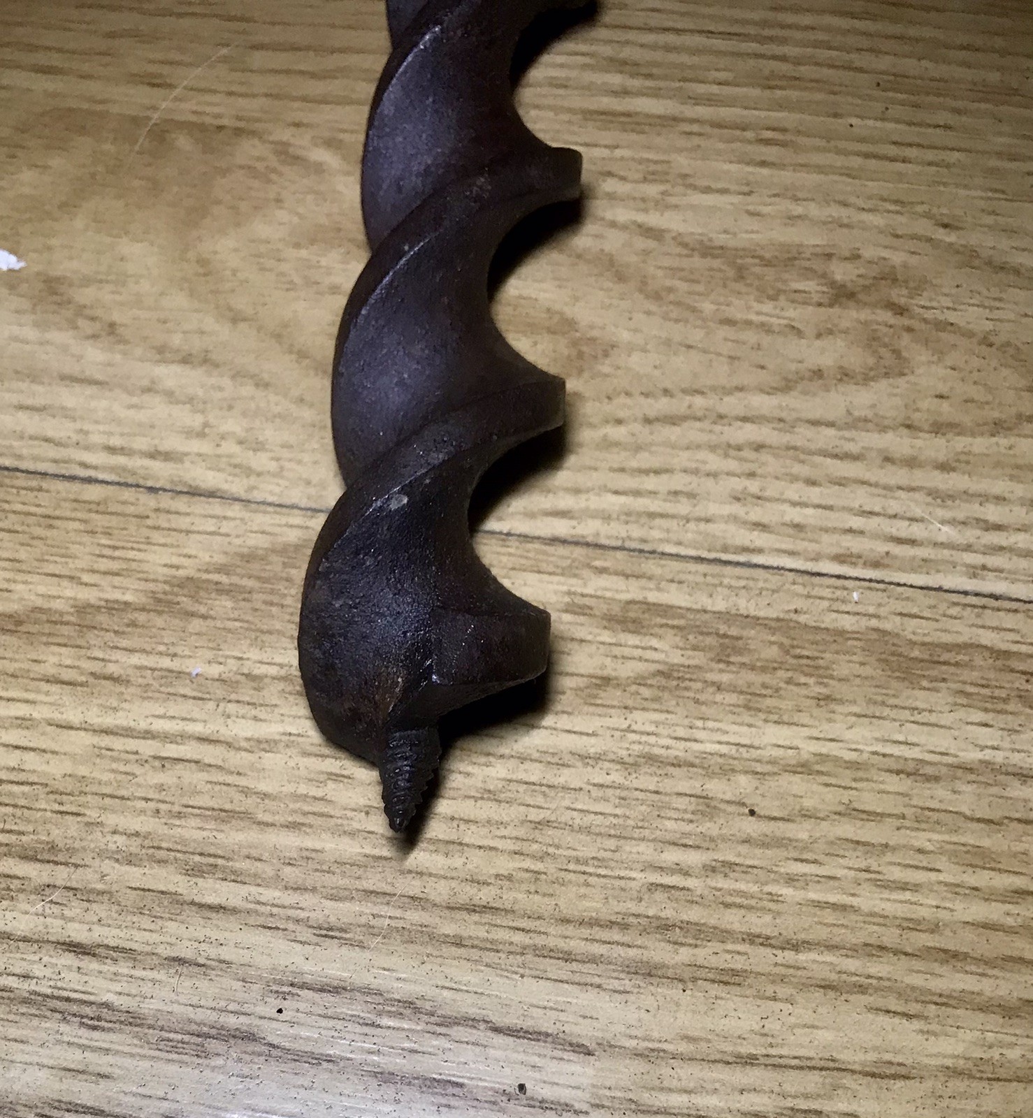 2 Antique Wood T Handle Auger Drill Vintage Farmhouse Barn Tool Cabin Decor Art