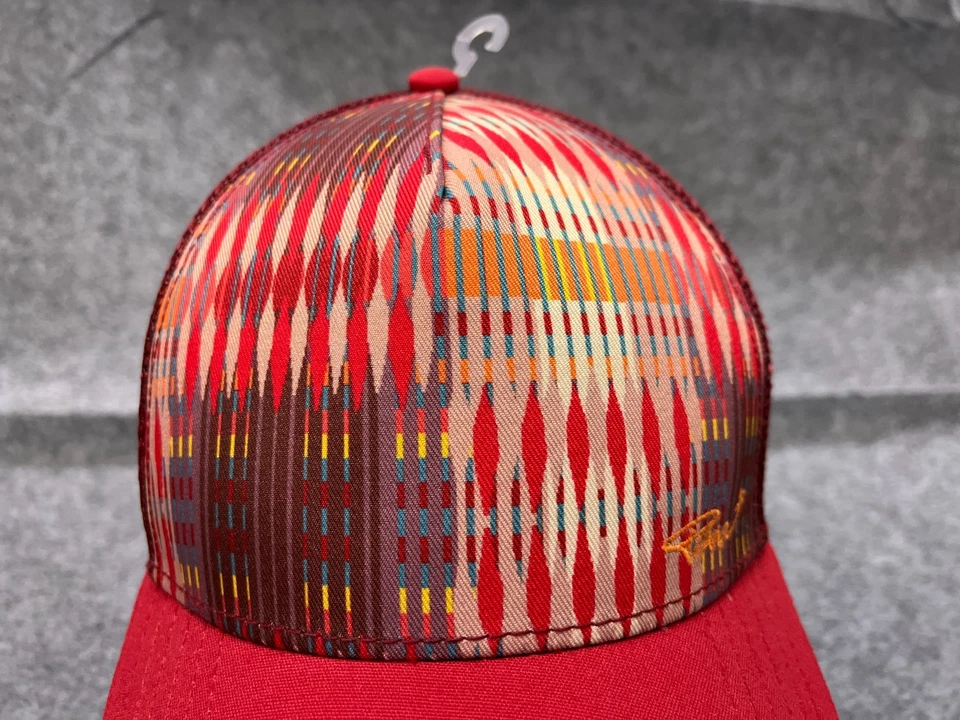 Gorra PrAna Snap Back Adulto Talla Única Roja Suroeste Azteca Poli Camionero Playa Foto 2 de 4
