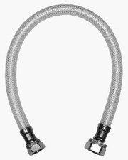 Faucet Connector,Reinforced Poly Vinyl,1/2 Compressionx1/2 FIPx20 In. - 7228-20-