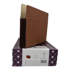 5/Box Smead Tuff File Pockets 7" Expansion Letter Size Redrope Straight Cut READ