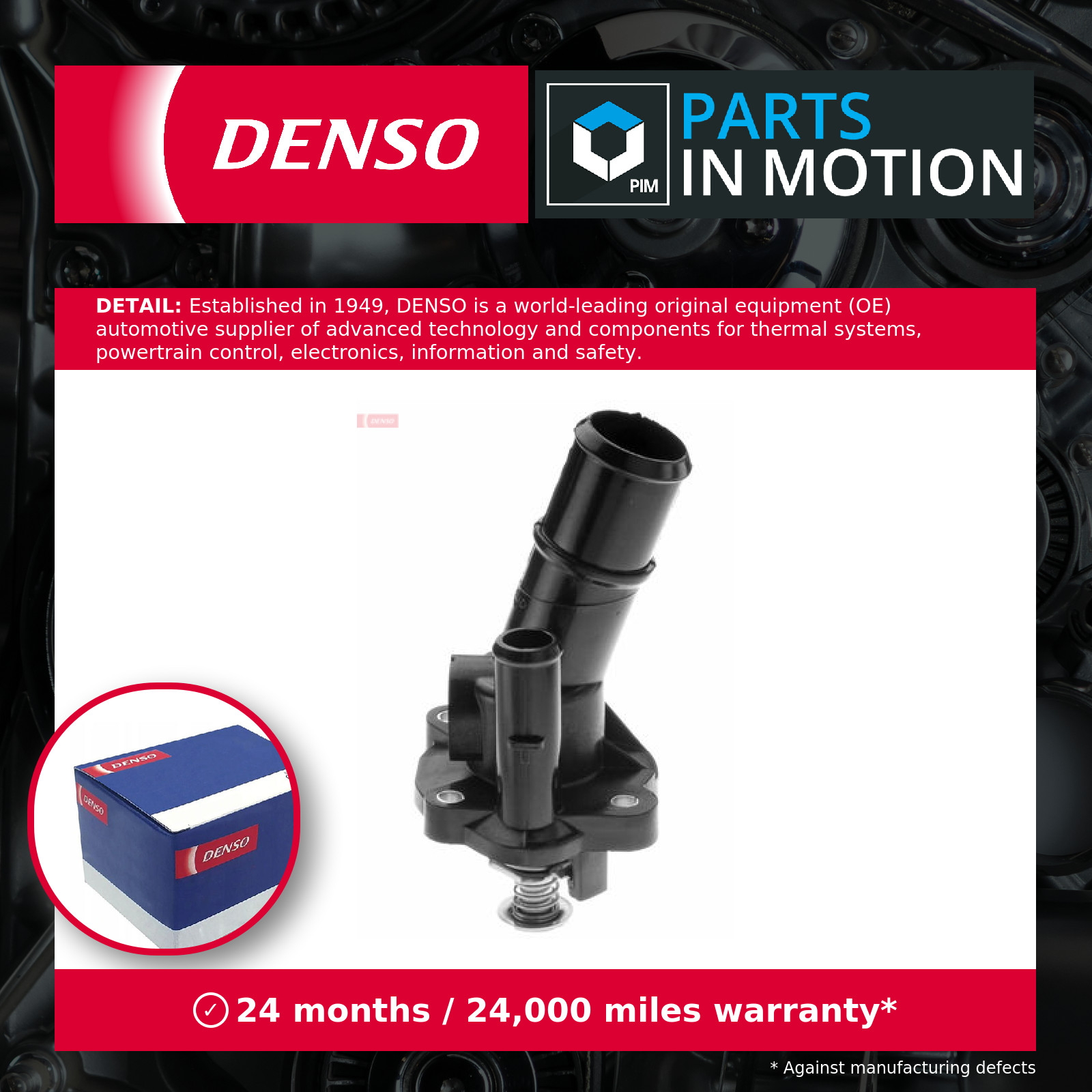 Coolant Thermostat fits VOLVO V50 545 1.8 04 to 10 Denso 30711785 30731313 New - Image 12