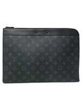 Louis Vuitton Monogram Eclipse Black Pochette Jour Clutch Bag