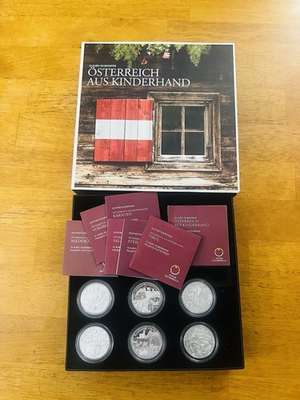 #ad #ad Austria Silver Coin Proof Set 10 Euro Federal Province Series 6PCs 2012 2016 $450.00