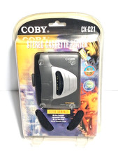 New Sealed 2002 Coby Ultra Compact Stereo Cassette Player Walkman CX-C21