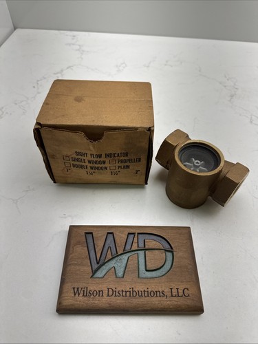 Generic Sight Durchflussanzeiger Einzelfenster mit Propeller 1" NPT NEU