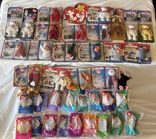 Lot of 40 McDonalds TY Beanie Babies Mostly Sealed Vintage Happy Meal Toys Bulk