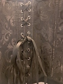 Womens Corset Black Lace Up Adjustable Shoulder Straps