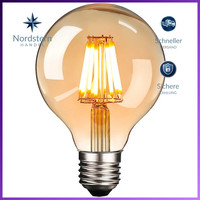 LED GlüHbirne E27 8W Dimmbar Vintage Stil Filament Amber Glas 800 Lumen 2700K