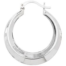 Sophisticated 925 Sterling Silver Women Creole Earrings - 31mm 28mm 226407U