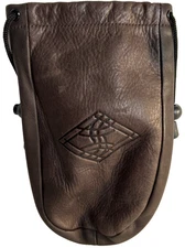 Genuine Leather Coin Purse Soft Pouch Drawstring Closure Small Bag 9"x"6 LOGO